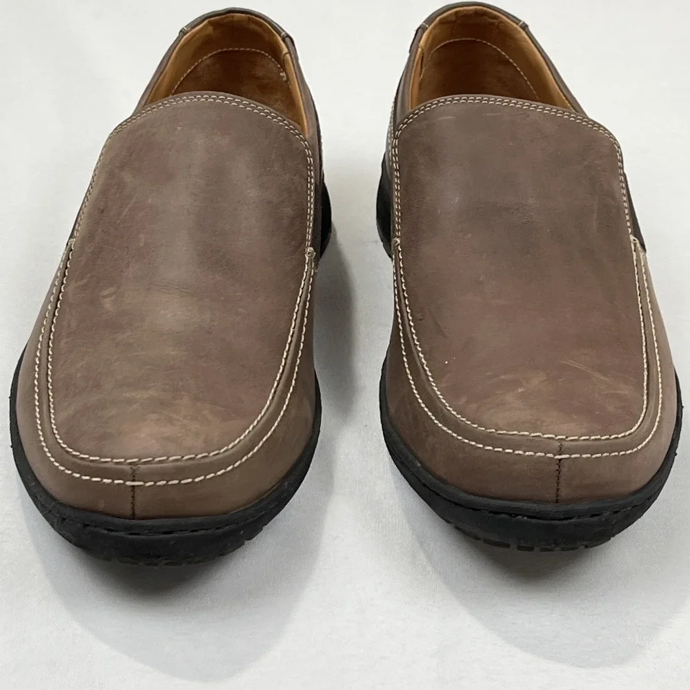 J & M Johnston & Murphy Driving Loafers Men 9M Shoes Brown‎ leather Sheepskin - Picture 7 of 7